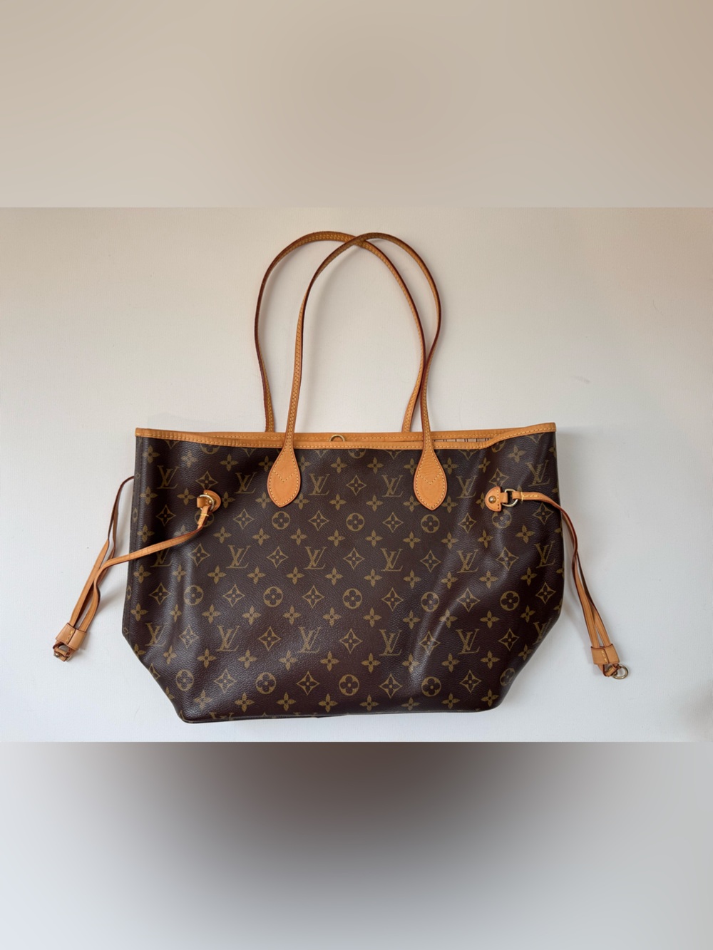 LUXE monogram canvas neverfull MM tote bag
